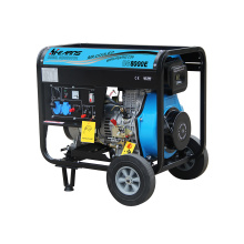 Abrir marco 6KW/8KVA Generador portátil con generador de diesel de potencia de ruedas